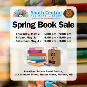Poster for SCRL Spring Book Sale