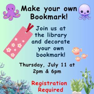 Poster for DIY bookmarks in the Altona Library