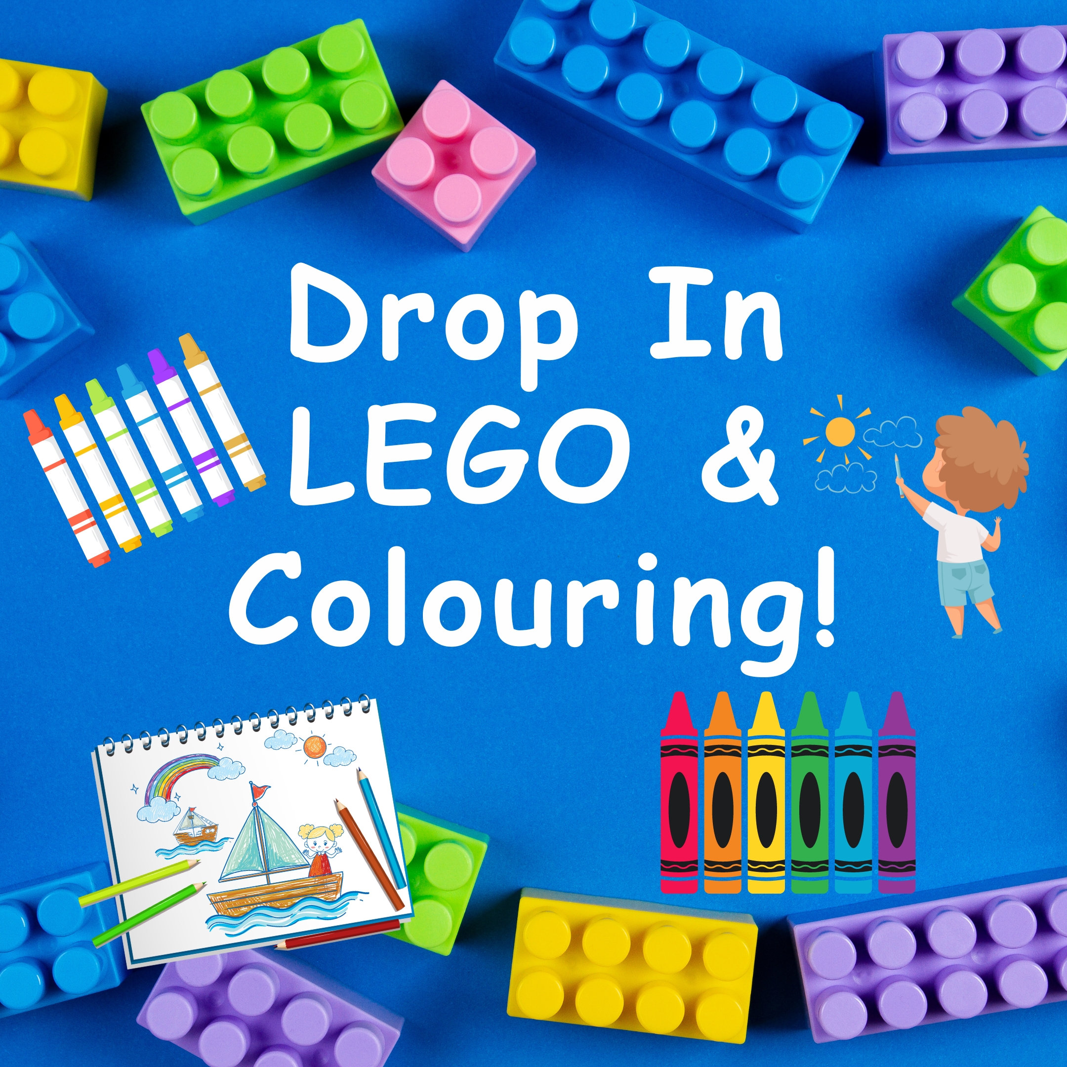 Drop In to the Altona branch during the day to play with the Lego or to do some colouring!