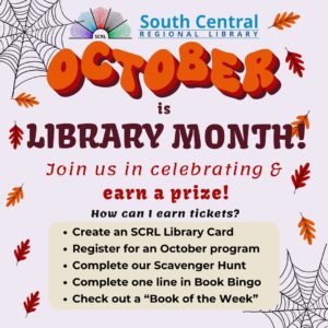 Poster for October is Library Month